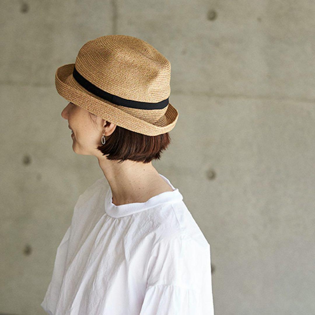 【未使用近】定価19,250円 BOXED HAT 7cm brimgrosgr