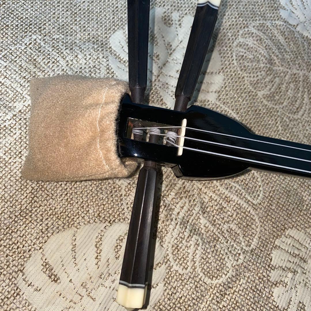 【美品】三線 ケース付き 初心者向け 人口皮　和楽器 沖縄民族楽器