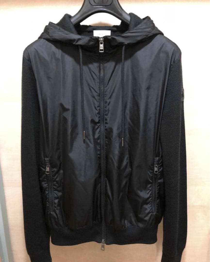 MONCLER ニット ナイロン パーカー