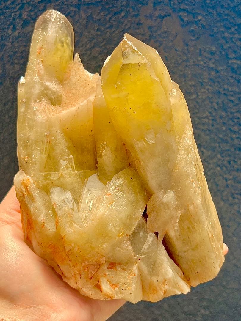 コンゴ産 ナチュラルシトリンキャンドルクォーツ 天然石置物　パワーストーン B1