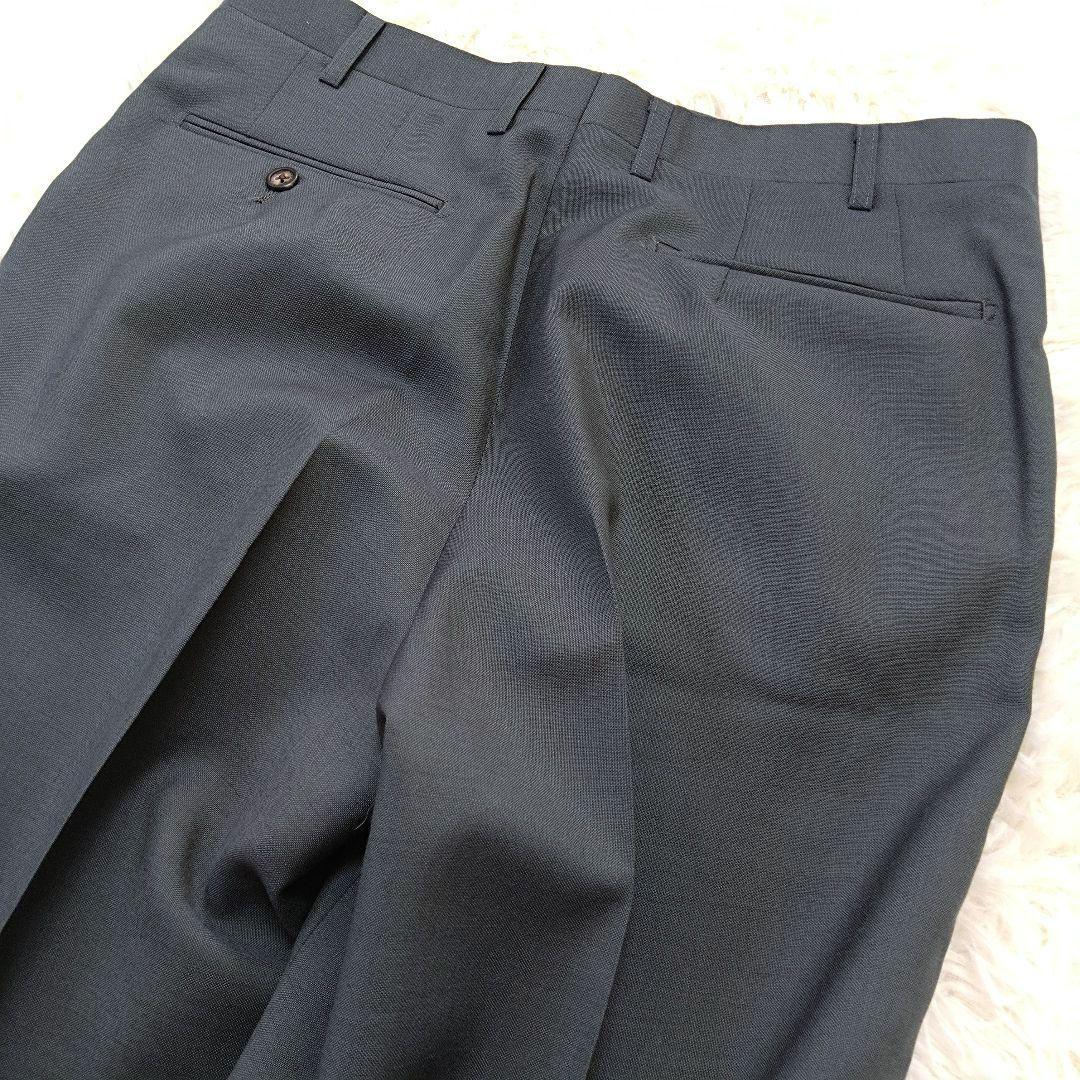 バーバリー ダブルスーツ セットアップ メタルボタン ウール モヘア グレー L