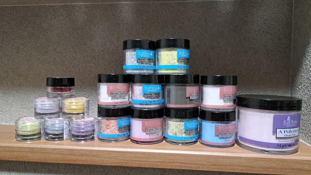フルーリア EzFlow ネイル検定 アクリルパウダー カラーパウダー チップ