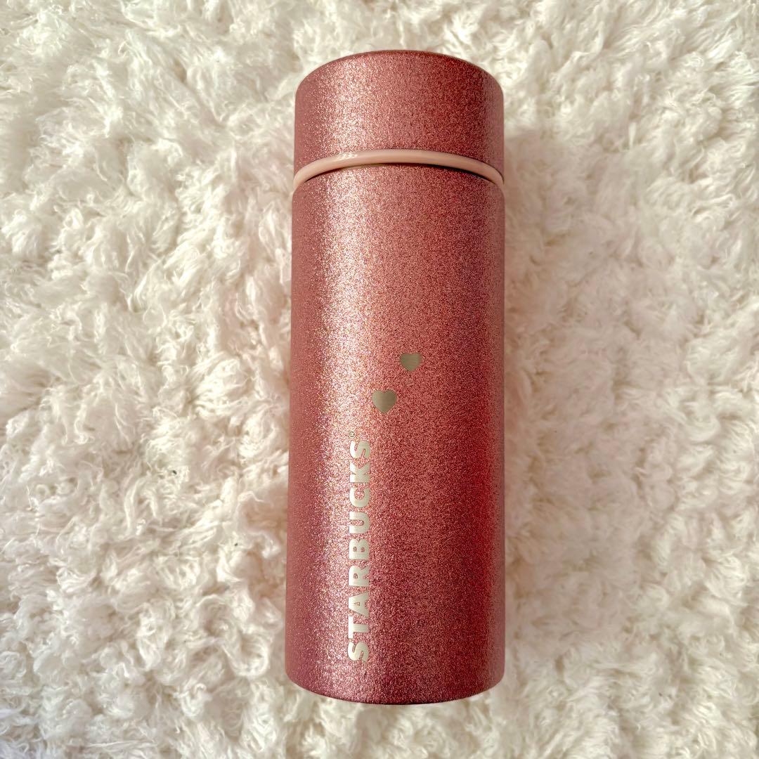 スタバ　バレンタイン　グリッター　タンブラー　ハート