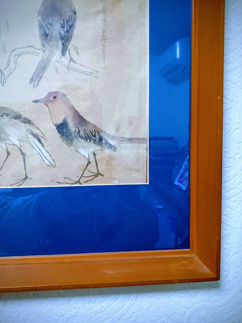 EDOYA　応挙、円山派の謎の水墨原画　額付き コマ鳥図　作者不詳で誰か教えて。