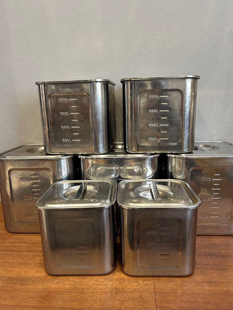 YUKIWA ステンレス　キッチン角形ポット　業務用