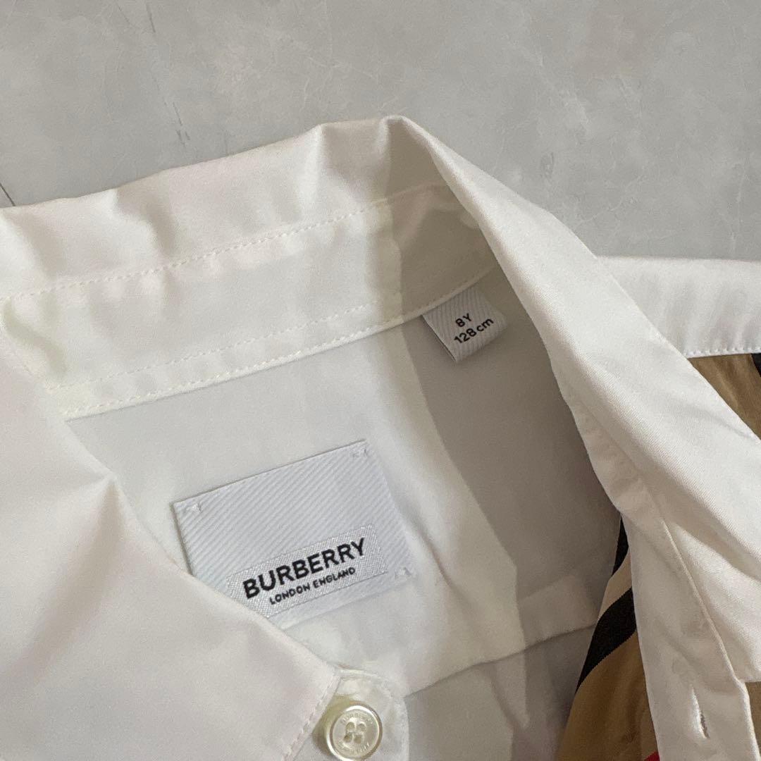 最終お値下 BURBERRY キッズ ストライプ長袖シャツ