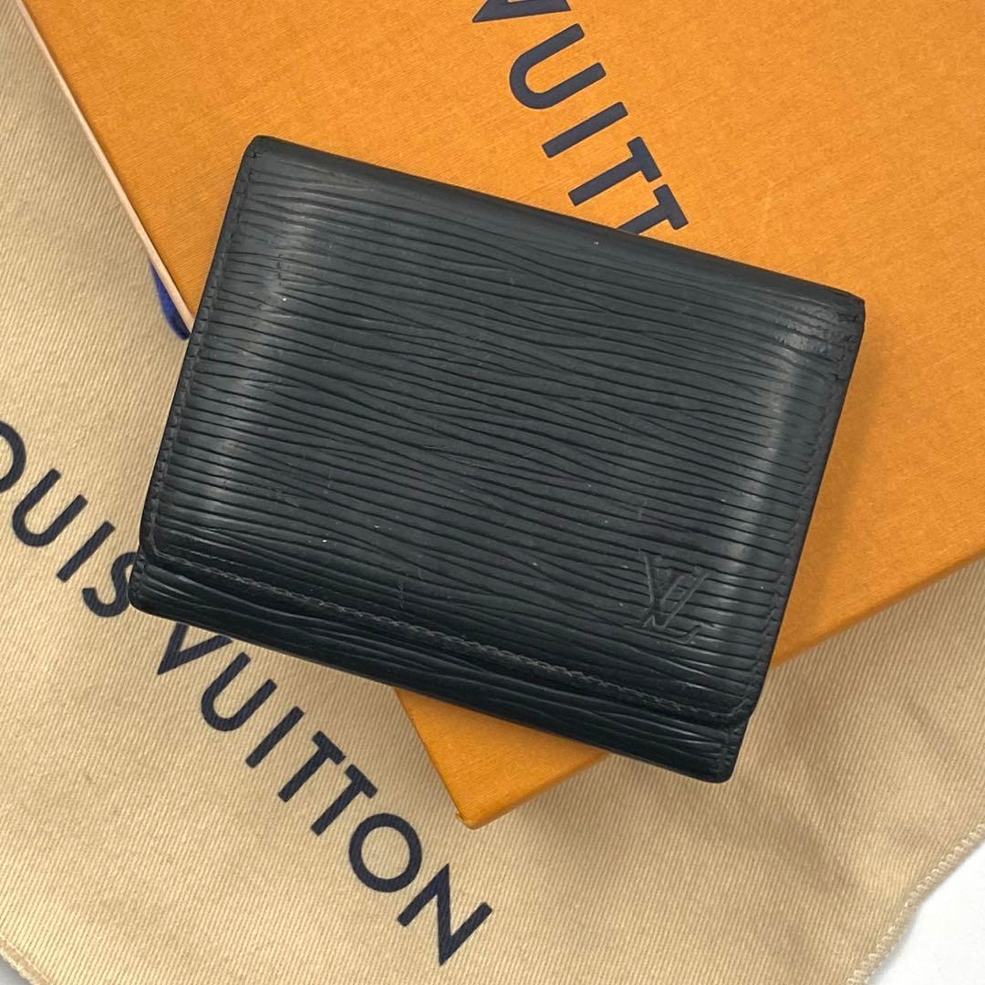 ルイヴィトン エピ アンヴェロップ カルトヴィジット 名刺入れ カードケース 黒