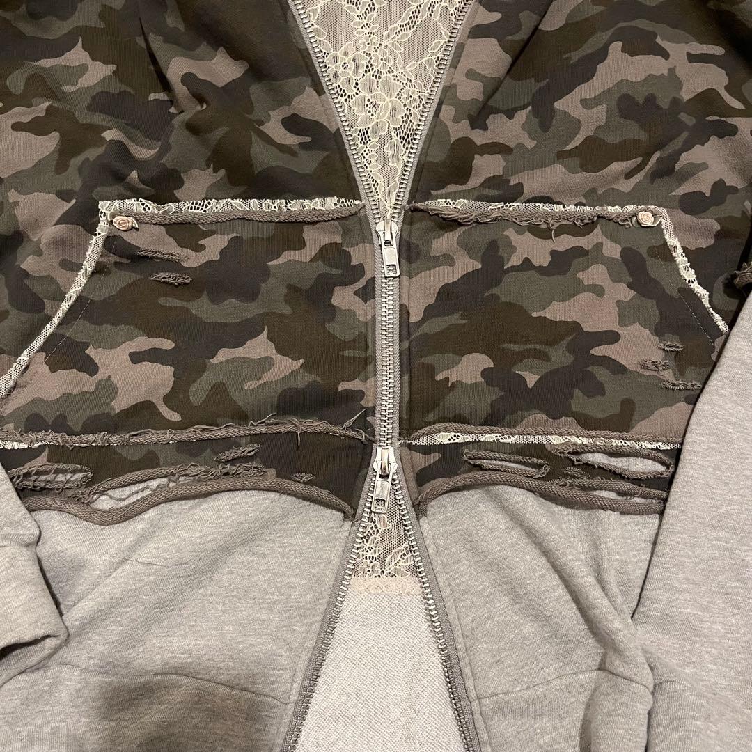 neith. tokyo 迷彩柄 フード付きパーカー　ダブルジップ　完売品