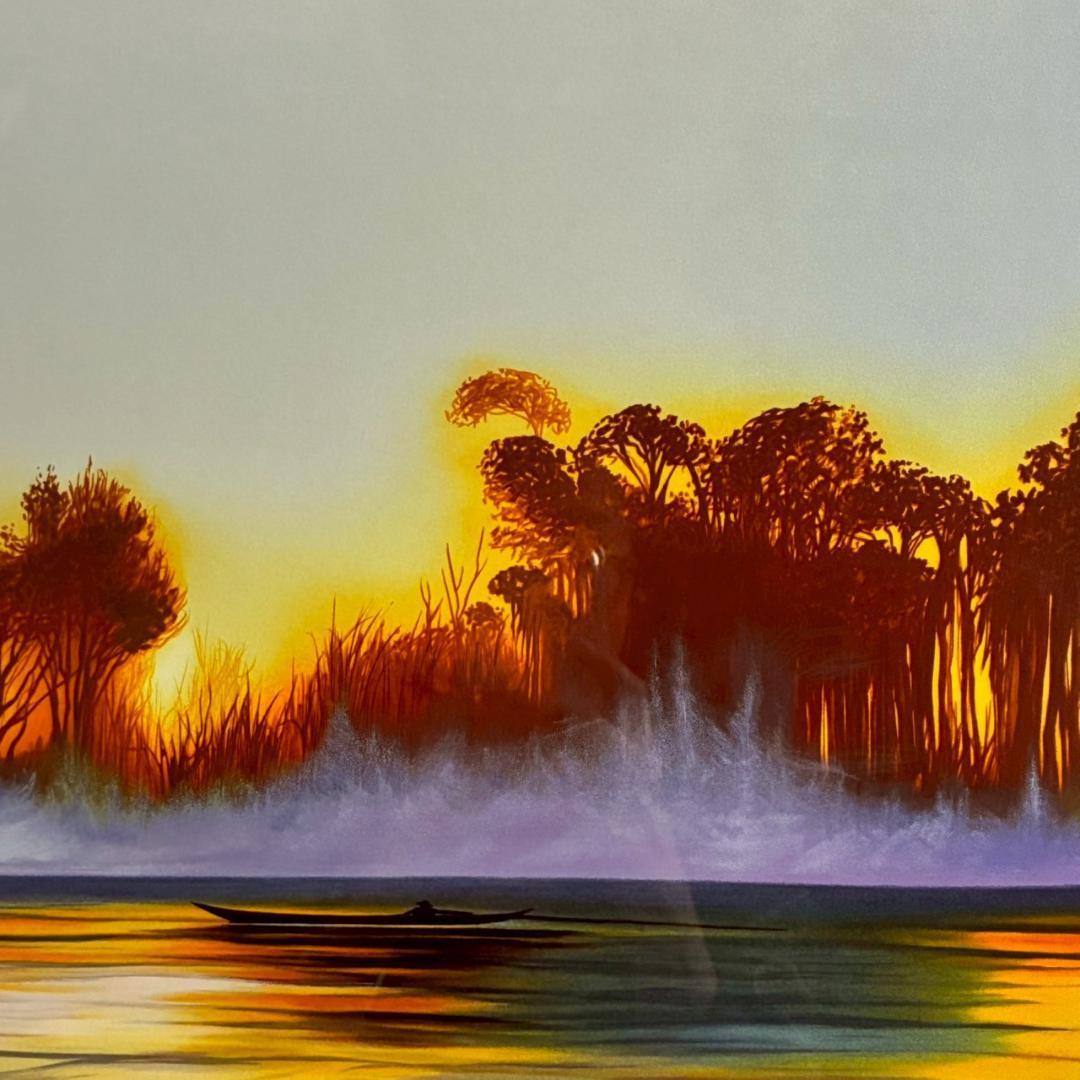 美品 ミッシェル・バテュ「時の流れ」シルクスクリーン 大作 直筆サイン・保証書有