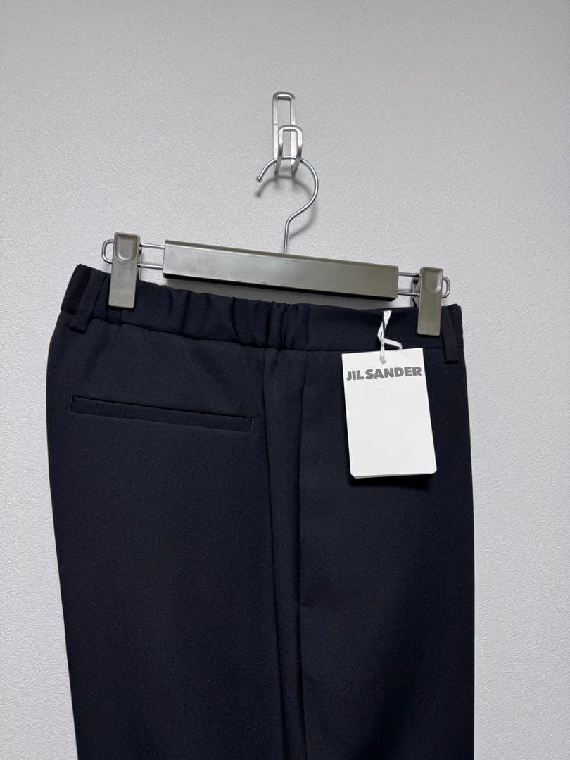 新品48 JIL SANDER ウールスラックスD06AW19 黒ジルサンダー