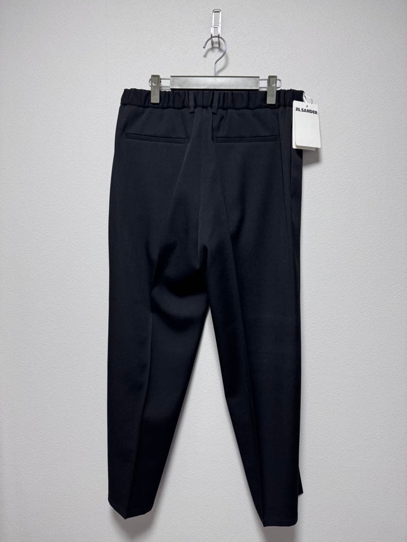 新品48 JIL SANDER ウールスラックスD06AW19 黒ジルサンダー