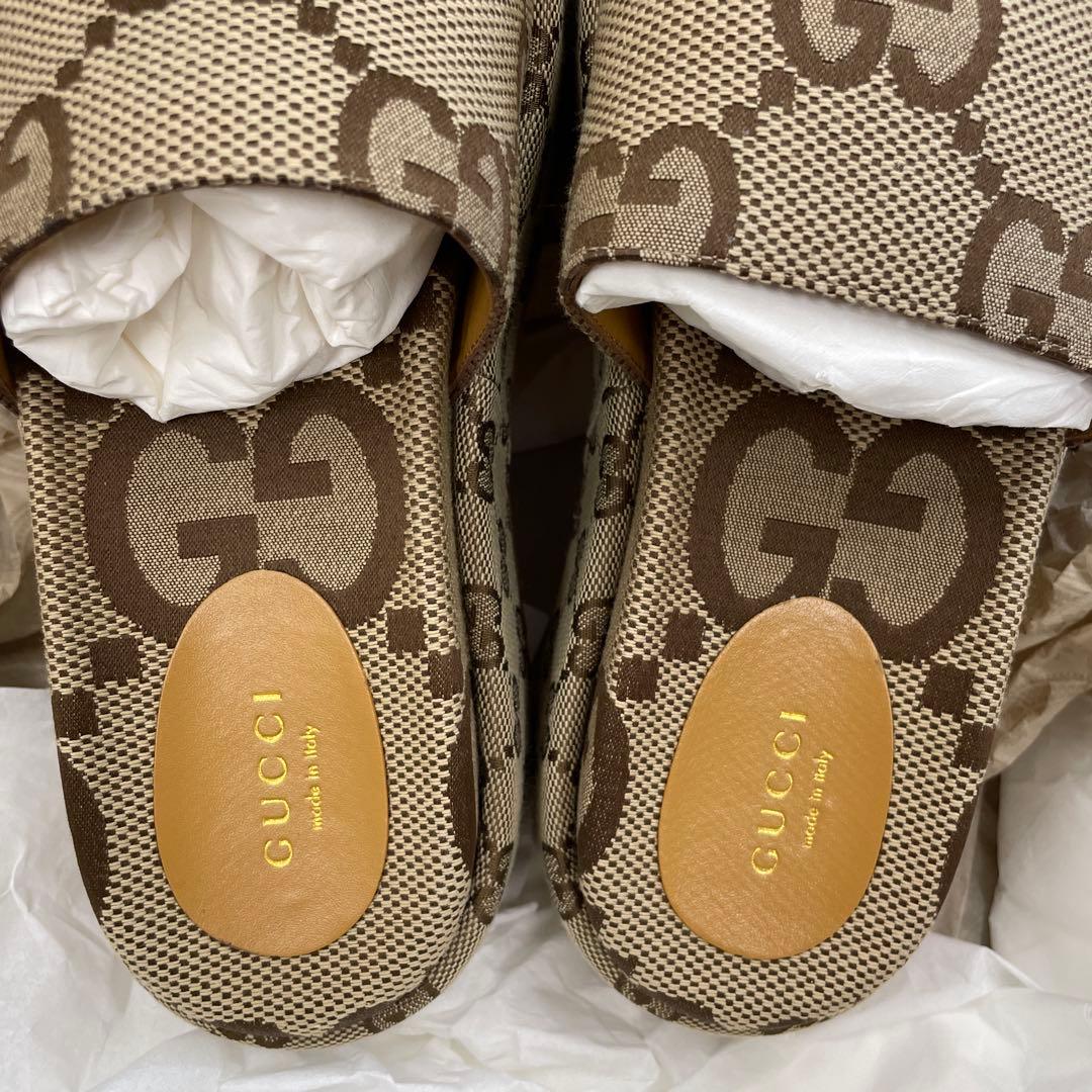 GUCCI GGパターン サボサンダル 37cm 正品 未使用　付属品在中