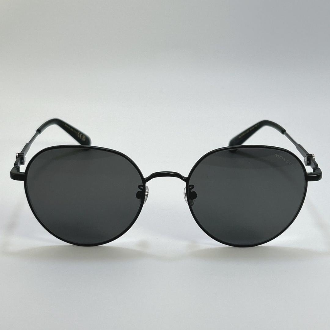 新品 Moncler モンクレール サングラス ラウンドメタルフレーム ブラック