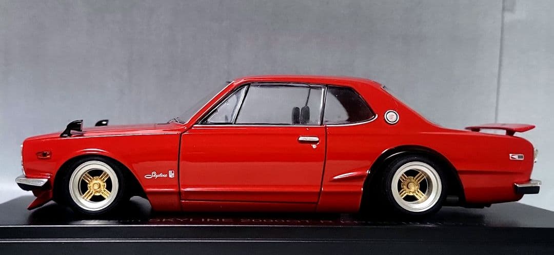 1/24　スカイライン改　ハコスカ2Dr　GT-R　シャドー　ホイール　深リム