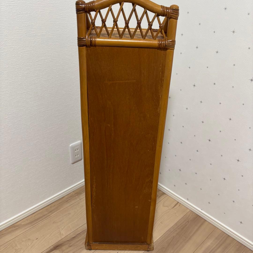 ラタン　5段チェスト　棚　引き出し　ラック　アジアンテイスト スリム