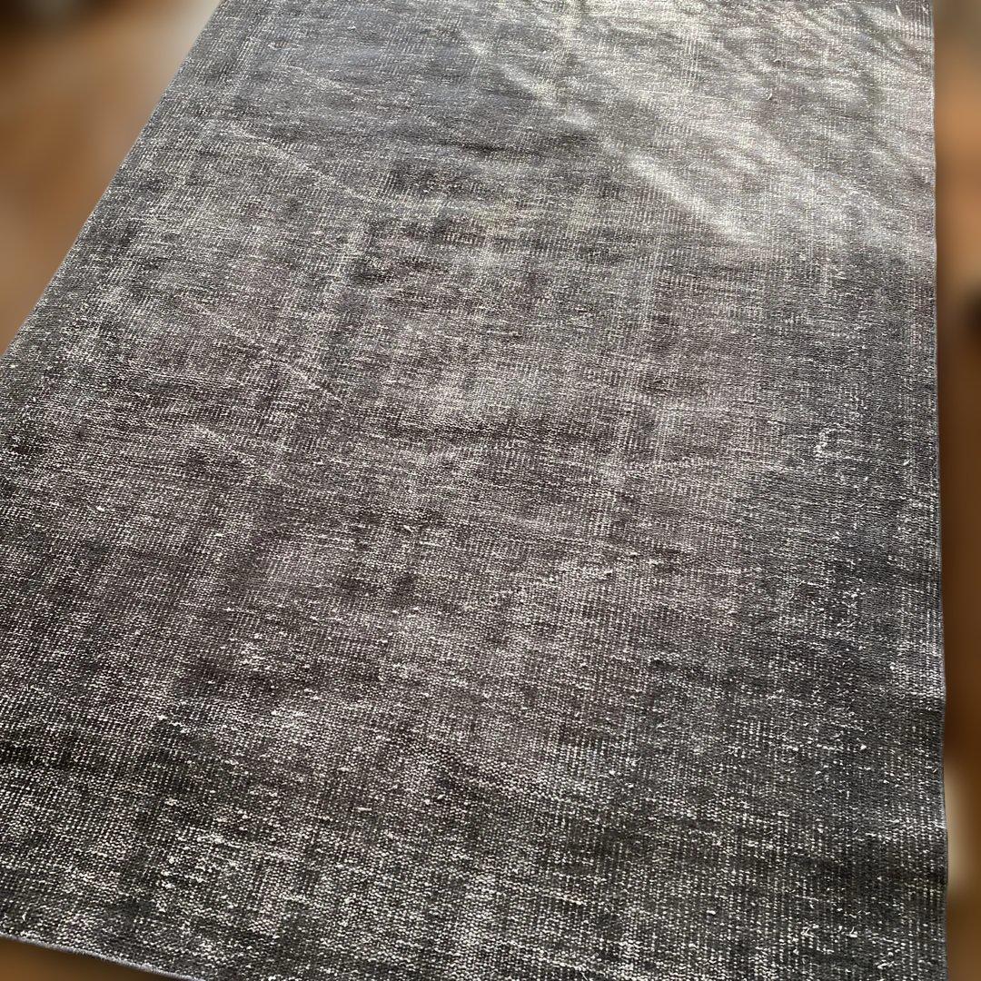 大判　トルコヴィンテージラグ　グレーブラック245×147