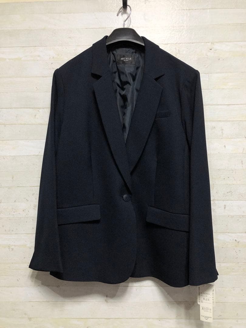 新品☆5L♪紺系♪お仕事からフォーマルまで着回しスーツ4点セット♪〇D101