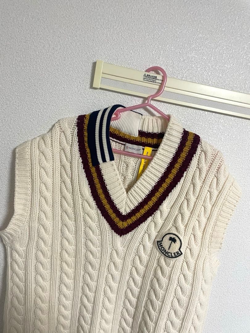モンクレール ジーニアス × パームエンジェルス ケーブル ニット ベスト
