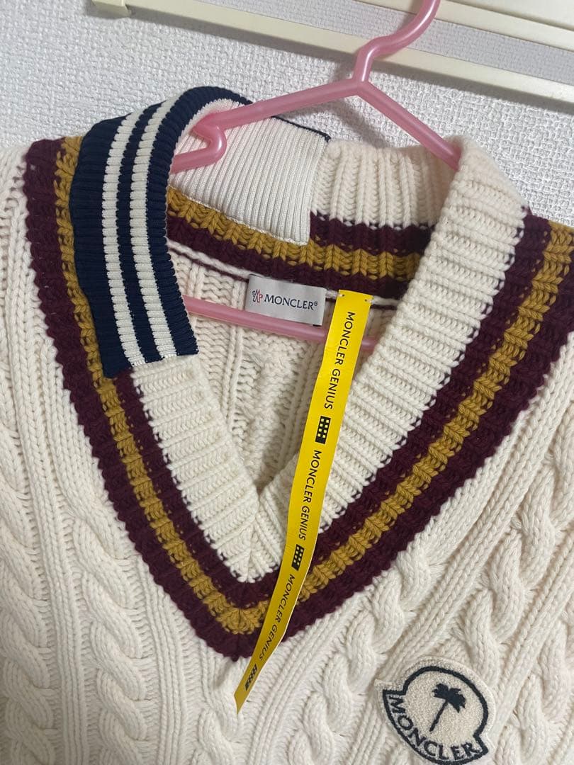 モンクレール ジーニアス × パームエンジェルス ケーブル ニット ベスト