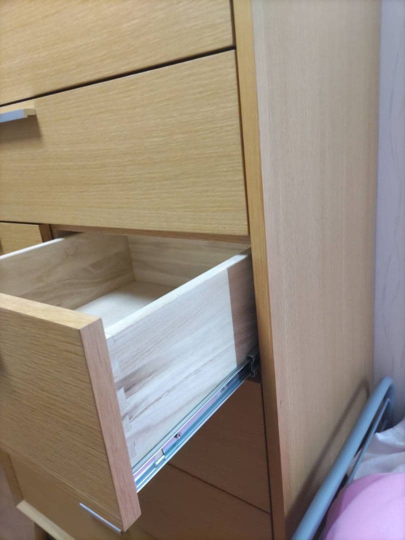 ニトリ　ナチュラル木製6段チェスト幅800mm