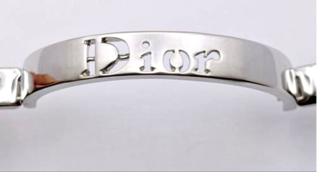 【希少】Dior クリスチャンディオール 透かしロゴ　バングル ブレスレット