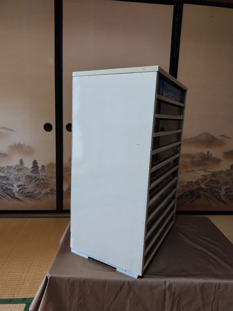 糸陳列棚　ミシン糸ケース　収納棚　アンティーク　レトロ