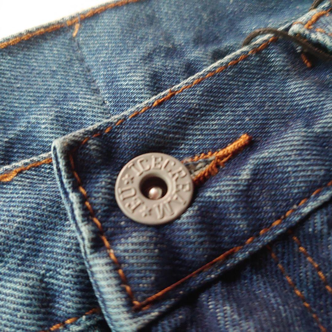 海外限定☆Icecream dog プリント デニムジーンズ ウォッシュ加工