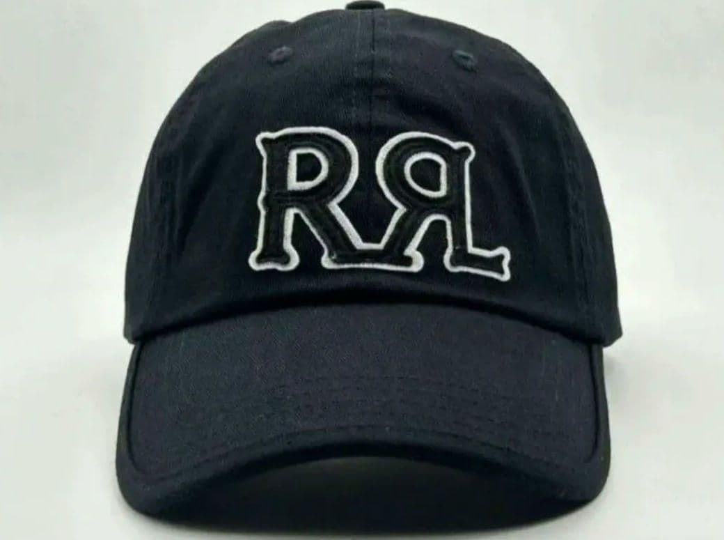 RRL ダブルアールエル 帽子 ロゴ ツイル 6パネル キャップ 帽子 ブラック