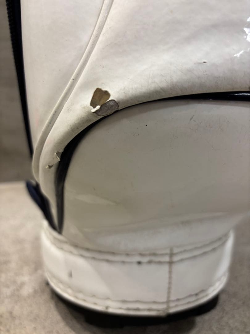 キ*デ様 PEARLY GATES キャディバッグ ホワイト/ネイビー