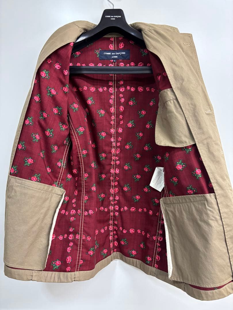 COMME des GARÇONS HOMME テーラードジャケット 裏地薔薇柄