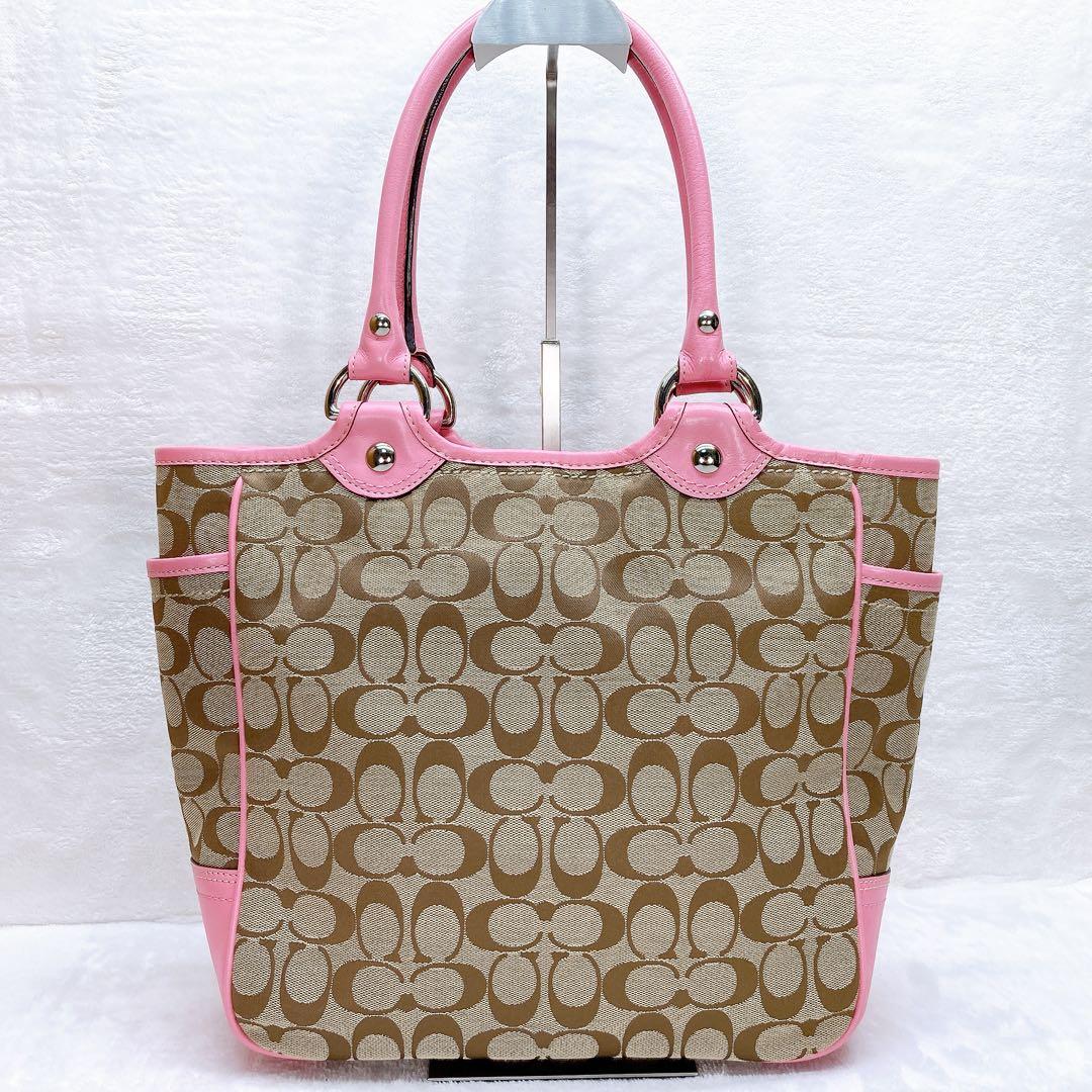 バッグ Coach Flower Patchwork Tote Bag pink y2k
