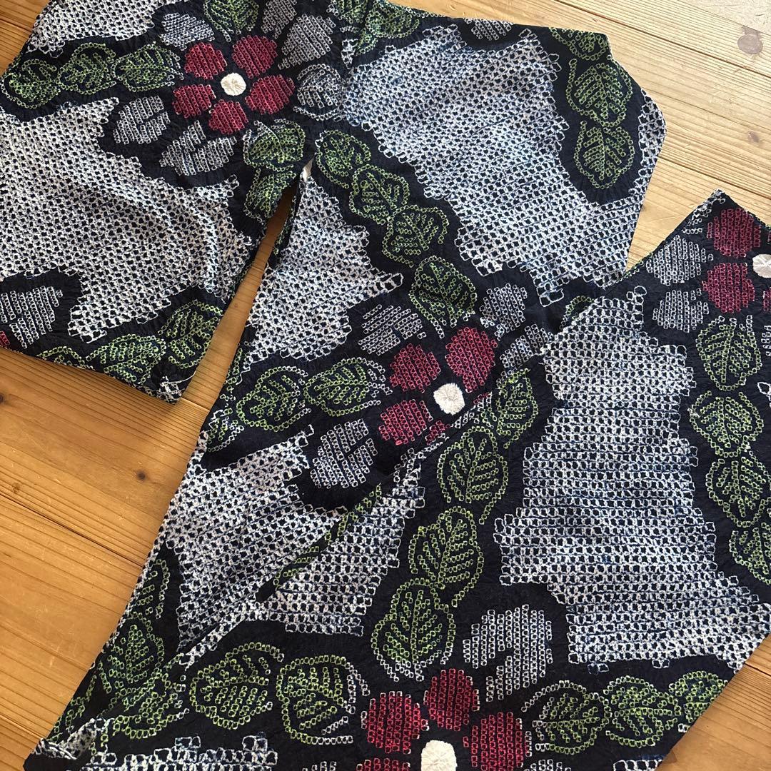 【最終価格】有松鳴海絞り浴衣 手縫い 三浦絞り 身丈151.5 ヴィンテージ