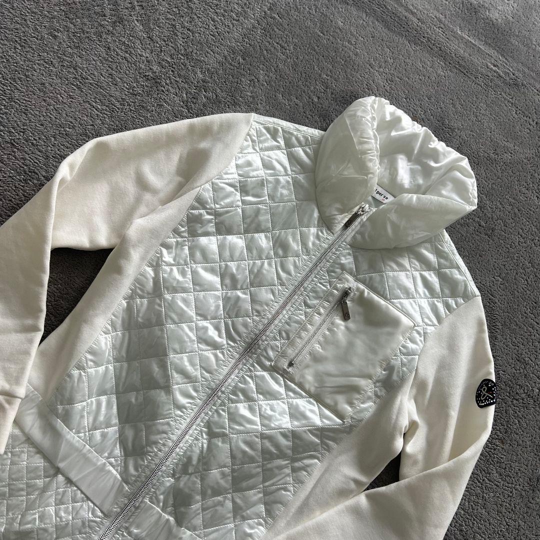 and per se アンパスィ　中綿　ワンピース　ロング　Aライン　長袖　M