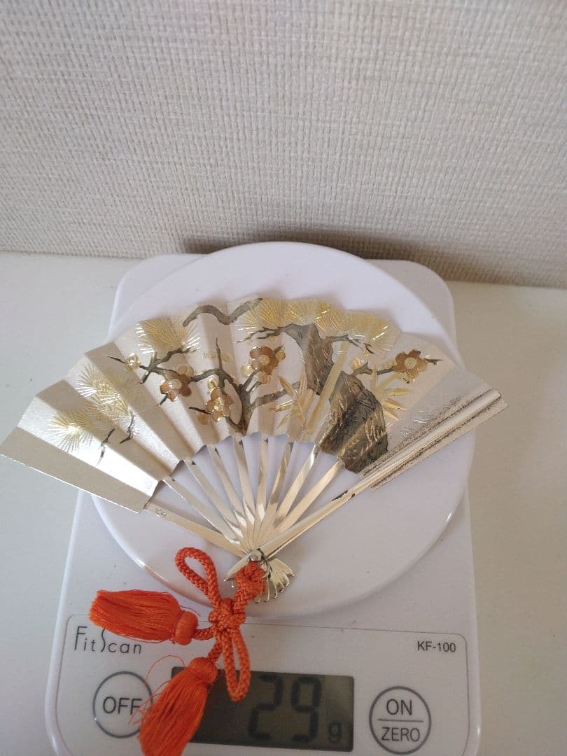 純銀　扇子