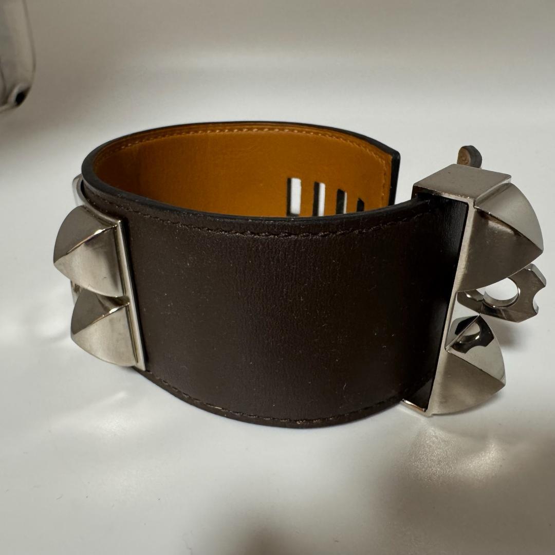 エルメス HERMES コリエドシアン バングル ブレスレット ブラウン