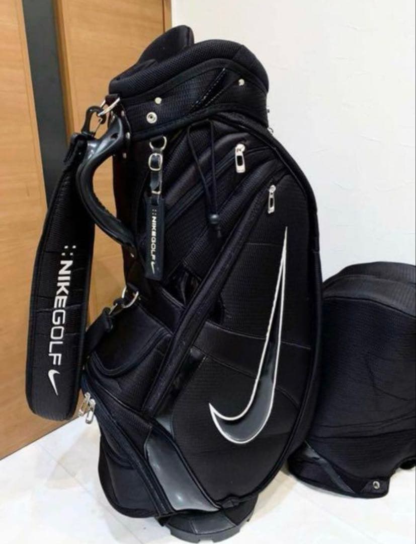 希少　ナイキ/NIKE キャディバッグ　黒/ブラック　ビッグスウォッシュ
