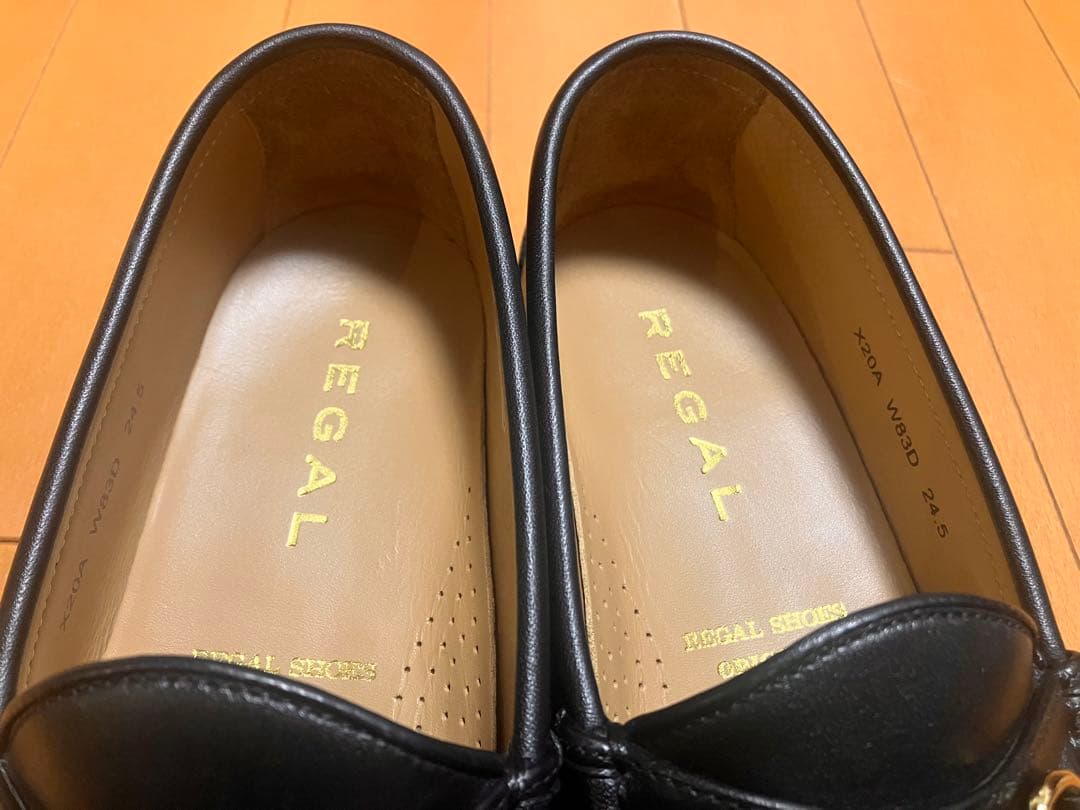 【美品】REGAL【24.5】 W83D ビットローファー レザー ブラック