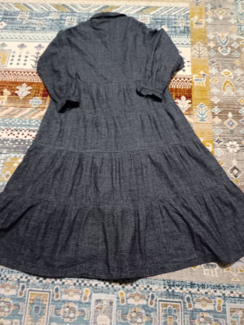 GEMON 儀右衛門 長袖 ロングフリルワンピース