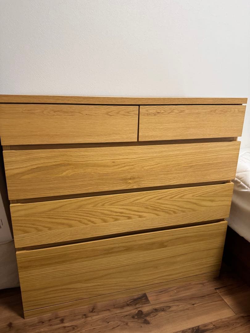 6月末まで値下げ！【無印良品】木製チェスト4段 オーク材