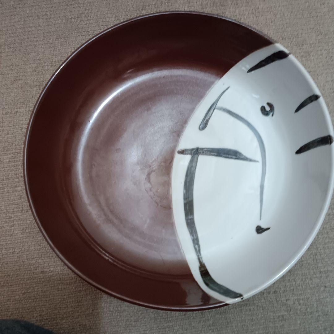 佐藤勝彦 陶器 絵皿 大型皿　お地蔵様 お釈迦様　未使用 サイン有 希少