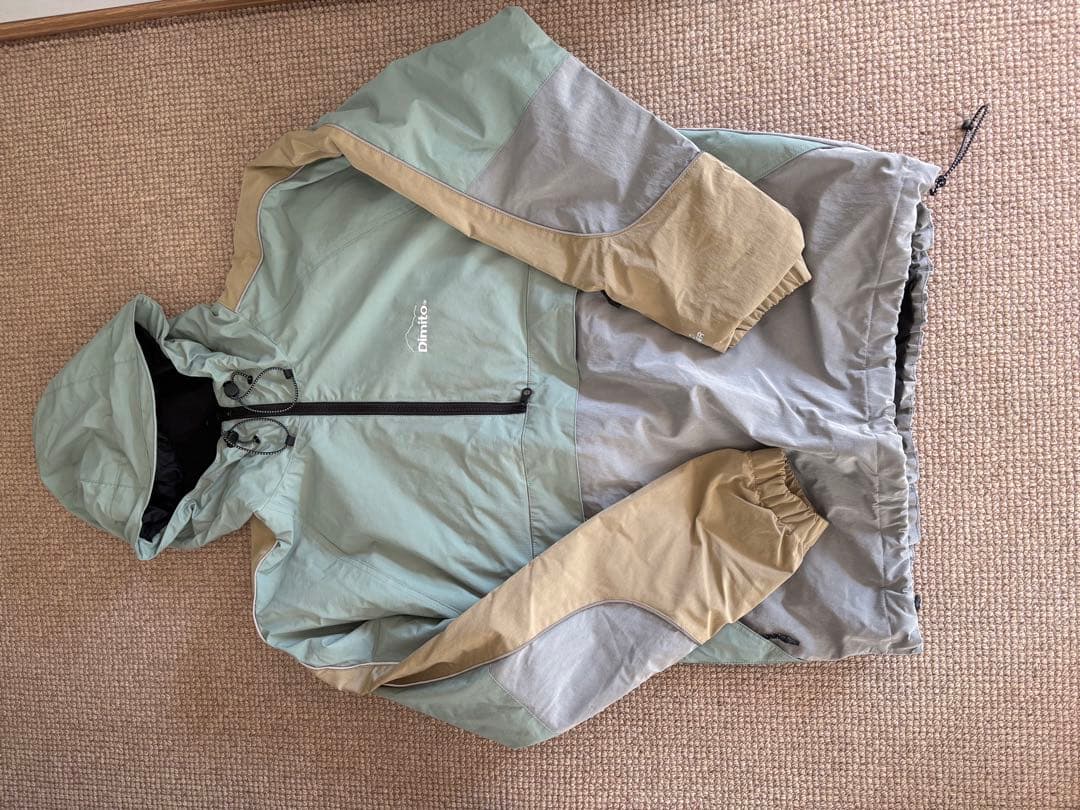 Dimito フード付きジャケット M ライトグリーン/ベージュボトムセット