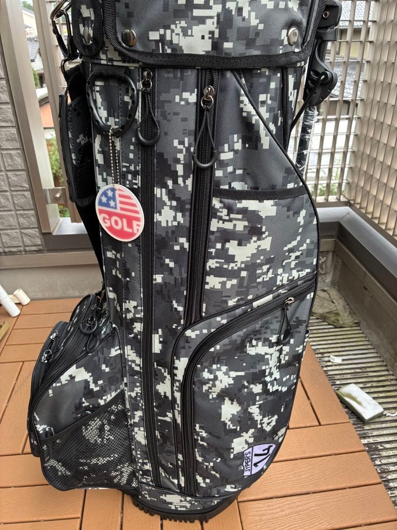 14分割　ゴルフキャディーバック　迷彩柄