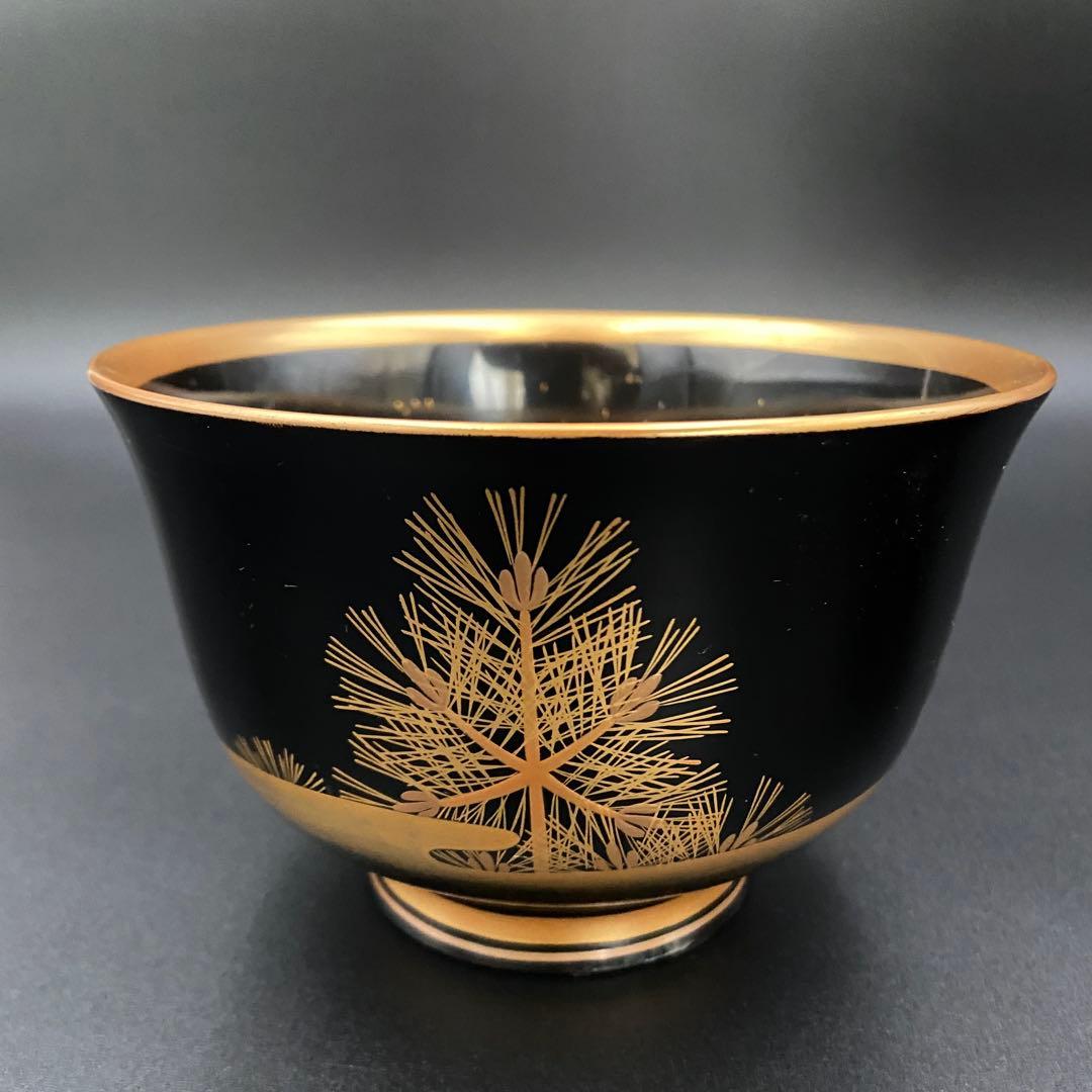 加賀蒔絵 若松蒔絵盃洗一対 内金梨子地 明治期 杯洗 2客 日本料理 料亭 割烹