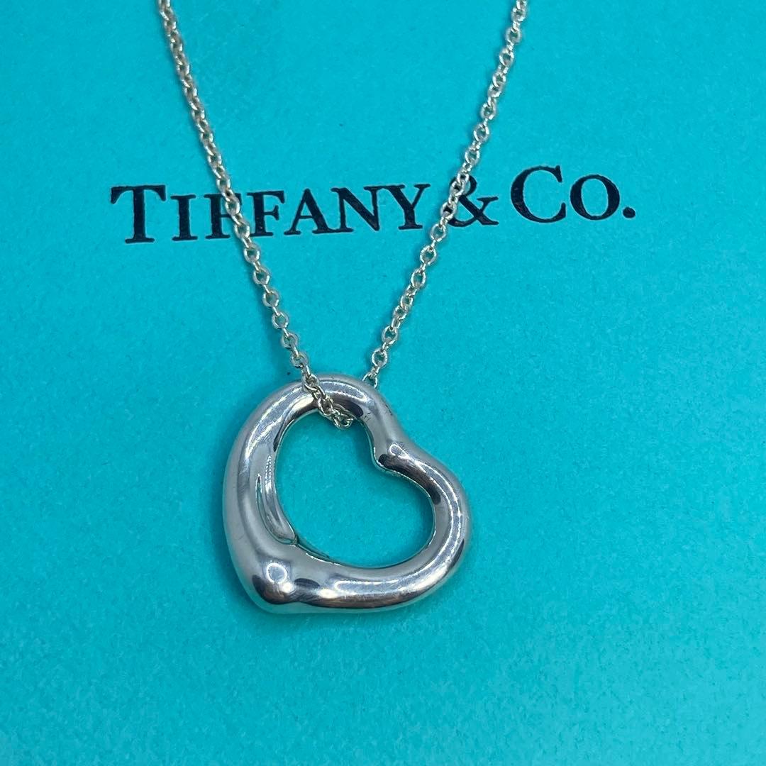 極美品✨ ティファニー ネックレス オープンハート ハート AG925