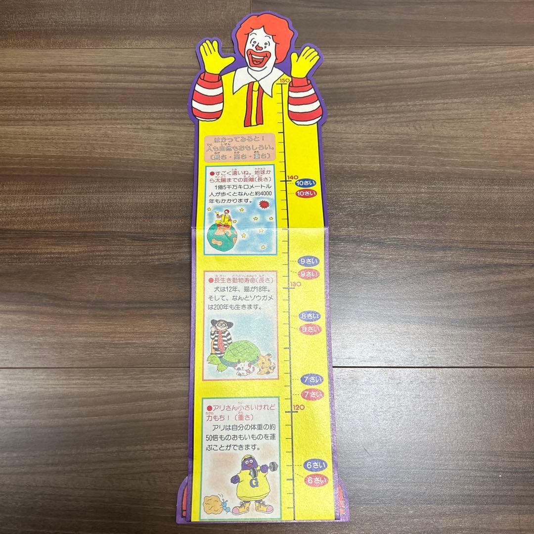 ドナルドクラブ ロナルド・マクドナルド すくすくメジャー 身長計