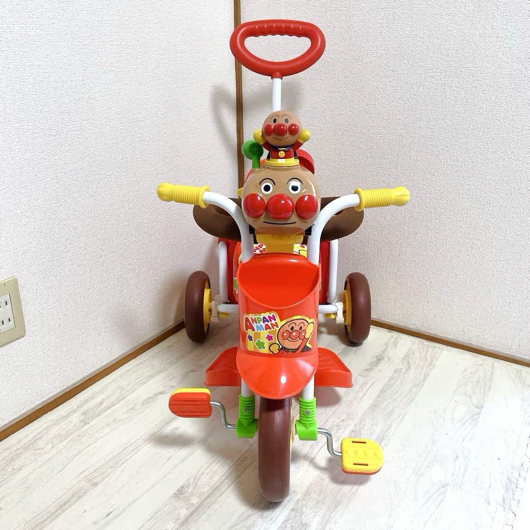 美品 エム・アンド・エム おでかけ三輪車 わくわくアンパンマンごうピースII
