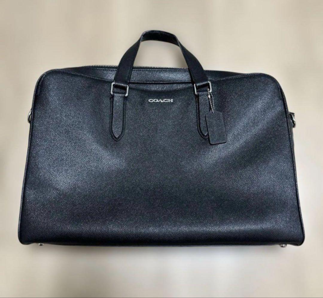 COACH コーチ ビジネスバッグ 2WAY ブラック レザー
