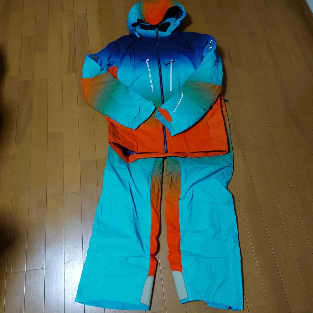 スキーウェアセット 青・オレンジ・緑