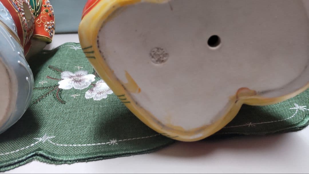 希少美品　九谷焼　　高さ約23センチ 恵比寿様と大黒様のセット