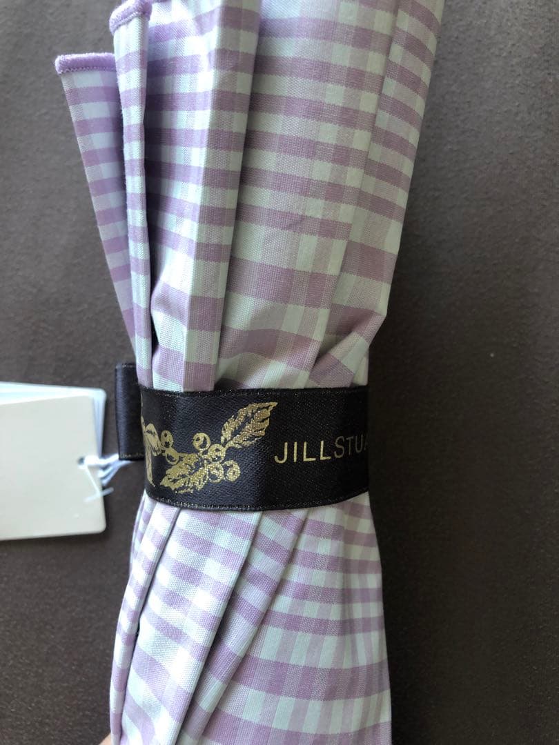 新品　ジルスチュアート　晴雨兼用傘　日傘　折りたたみ　ラベンダー　紫　チェック